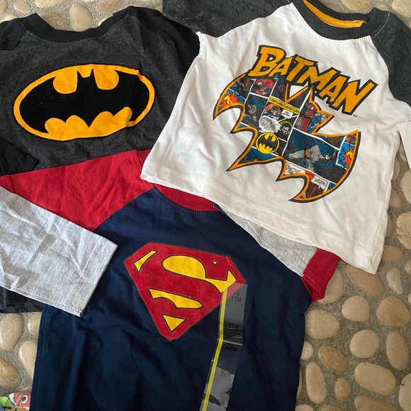 SUPER HERO set! Two long sleeve/one short sleeve tee! 2 NWT! One on EUC🤩 - Picture 1 of 9